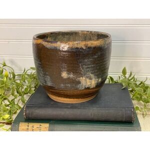 MCM planter studio pottery: Earth colors